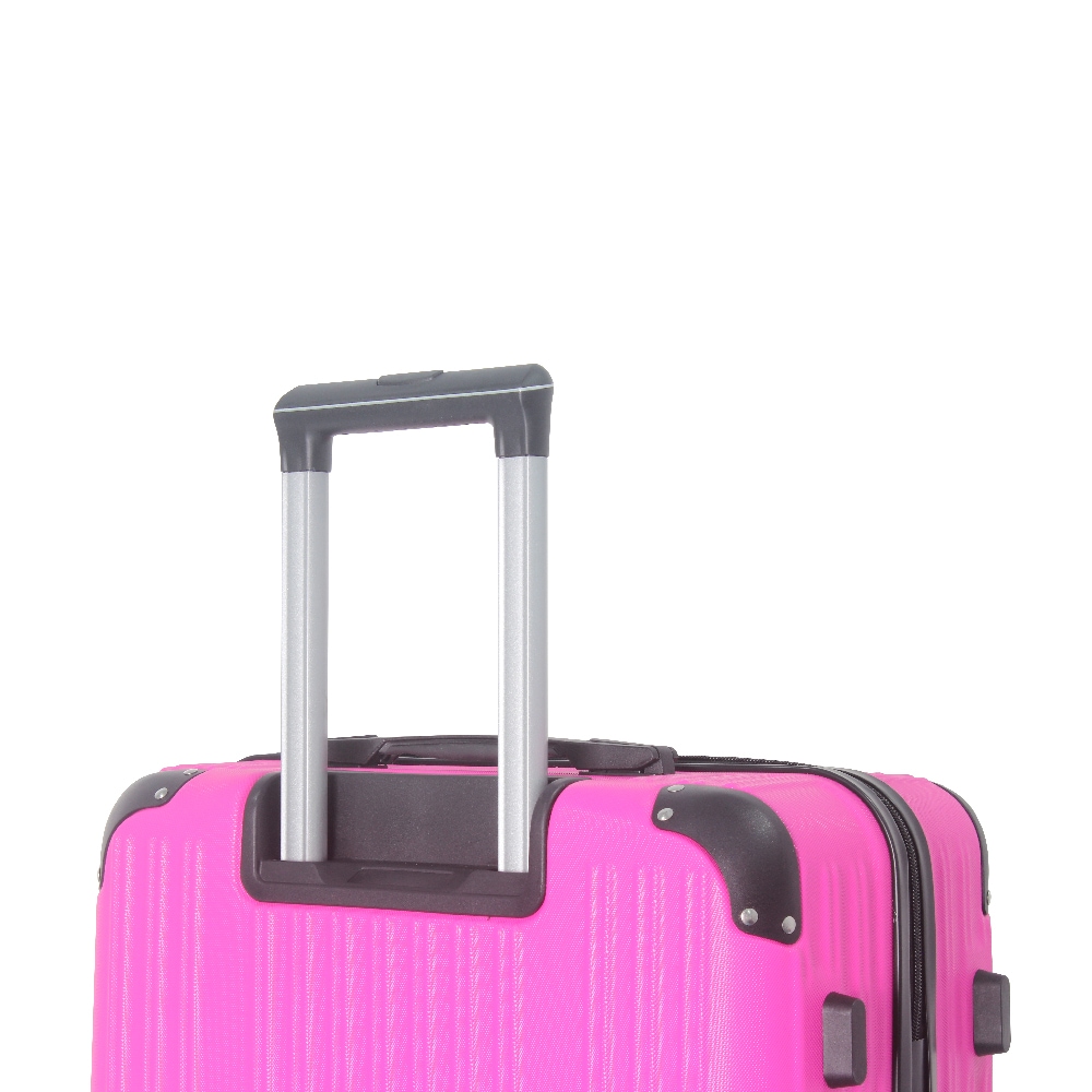 3-Piece Lightweight ABS Hardshell Luggage Set (20", 24", 26") In Honey Powder With Spinner Wheels, TSA Lock, And Adjustable Telescopic Handle - Durable Travel Suitcases_voghion.com